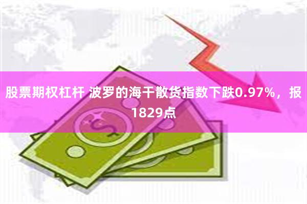 股票期权杠杆 波罗的海干散货指数下跌0.97%，报1829点