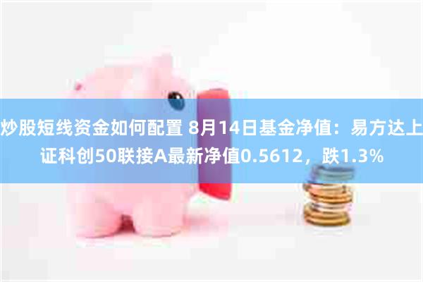 炒股短线资金如何配置 8月14日基金净值：易方达上证科创50联接A最新净值0.5612，跌1.3%