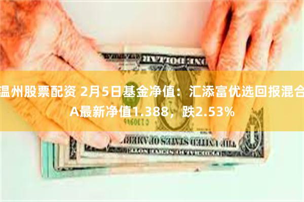 温州股票配资 2月5日基金净值：汇添富优选回报混合A最新净值1.388，跌2.53%